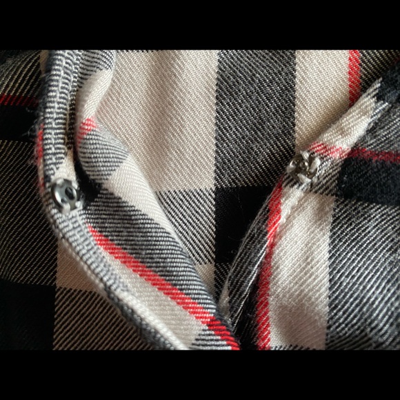 Sanctuary BeigePlaidfaux wrap long sleeve Blouse - Picture 3 of 9